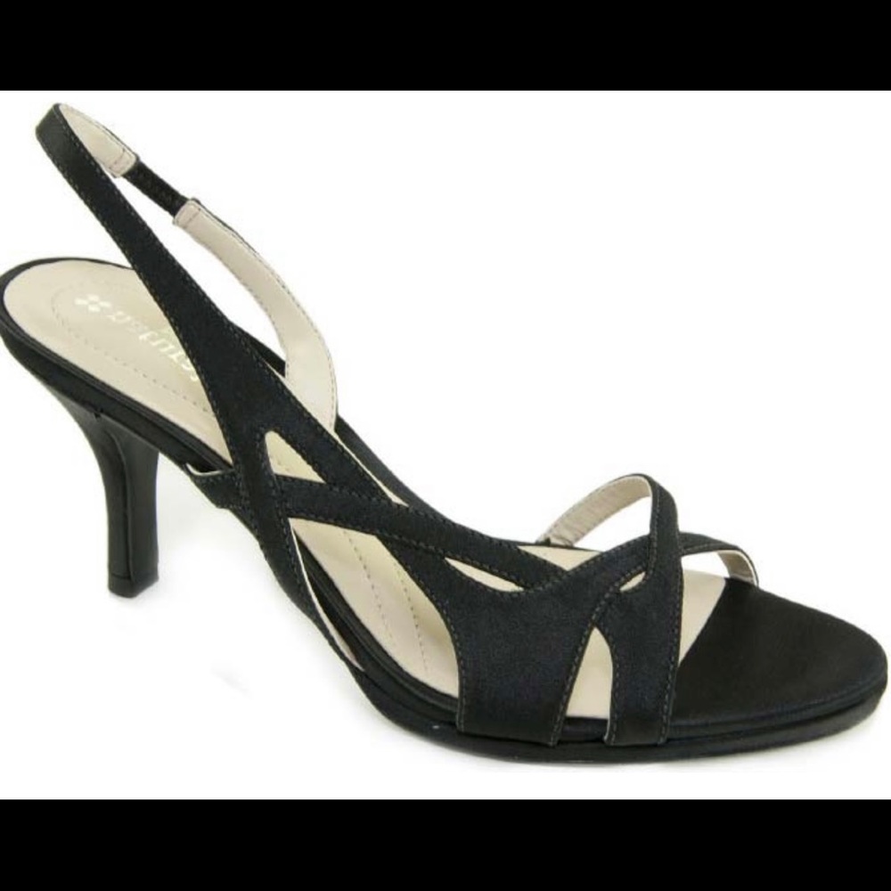 Naturalizer Kadie Black Satin Heels. Worn once, in gently used condition. Sz 10m